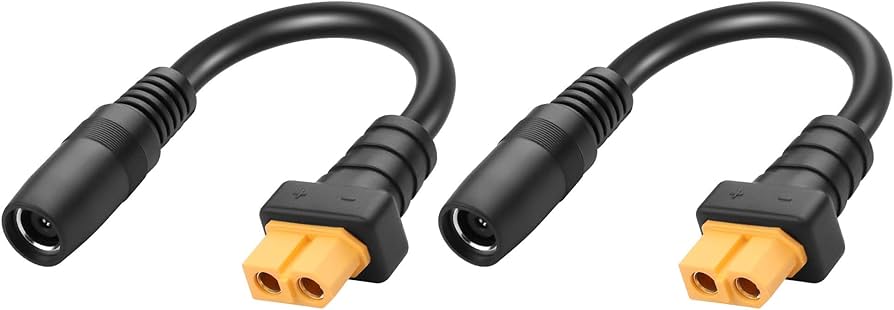 Amazon.com: GINTOOYUN 2 PCS XT60 to 8mm Adapter Cable DC8020 to