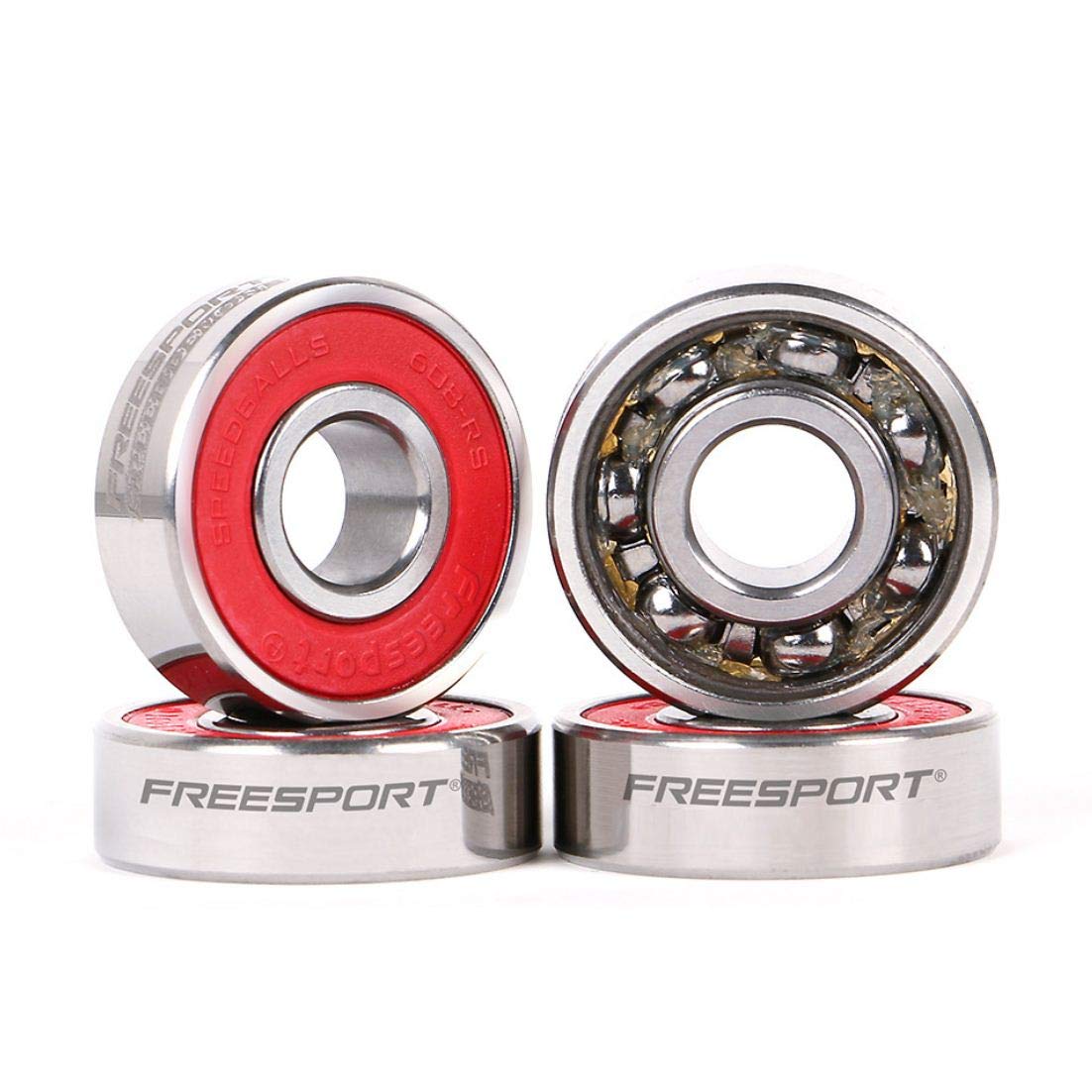 Amazon | FreeSport フルスチール製潤滑済み608ベアリング（8個入り