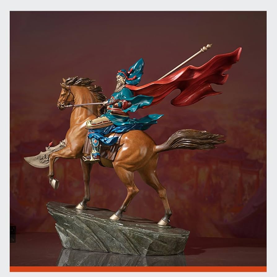 Amazon.co.jp: 関羽 置物【ブロンズ像・彩色】三国志関羽 フィギュア