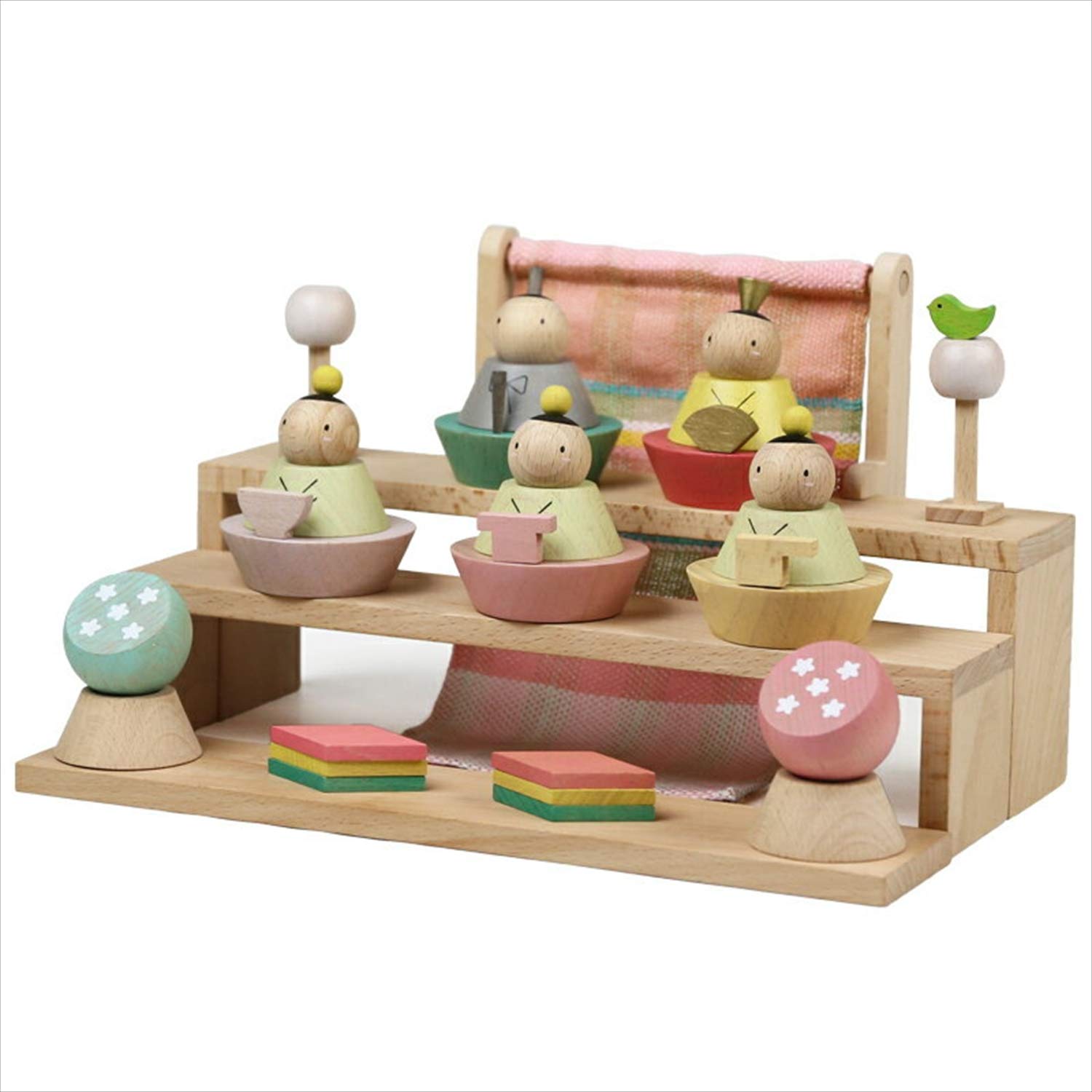Amazon | 雛人形 プーカのひな人形 Puca HINANINGYO 積み木 ミニ雛人形