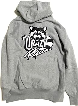 Amazon.co.jp: crazy raccoon CR LOGO HOODIE Lサイズ グレー