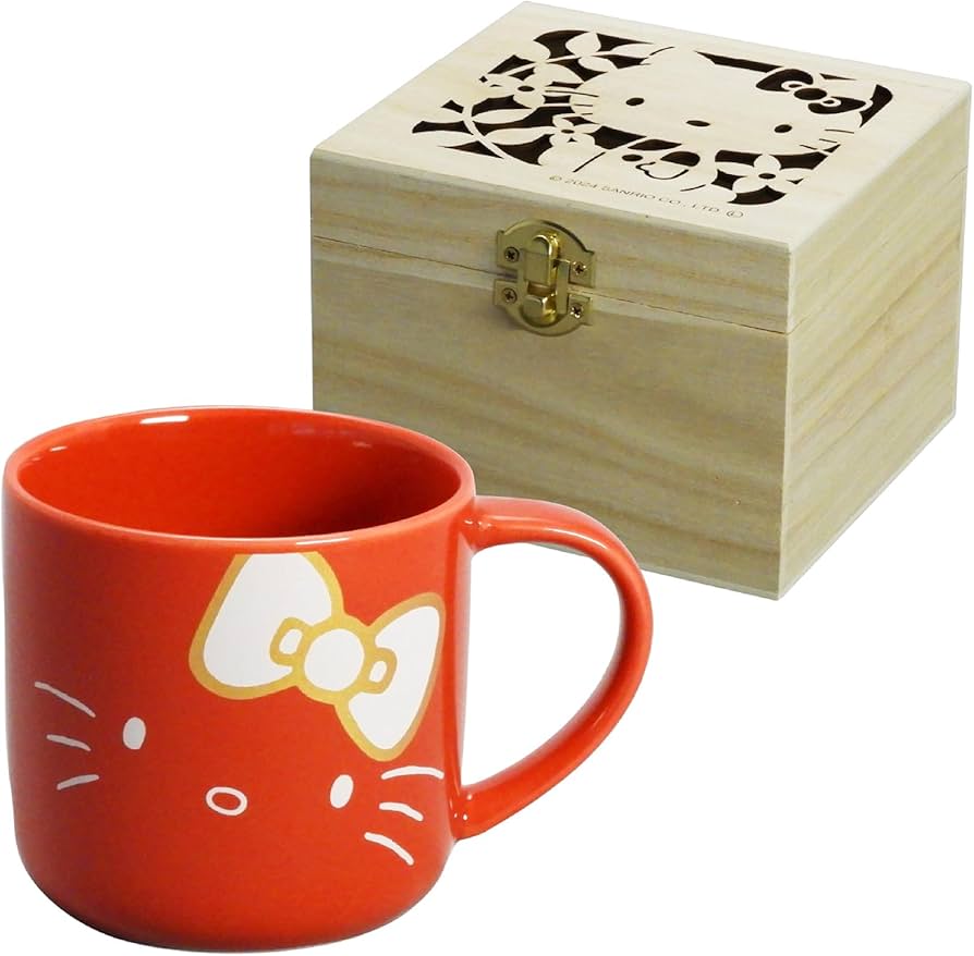 Amazon｜サンリオ (SANRIO) ハローキティ マグカップ 木製ギフト箱入