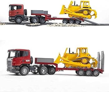 Amazon.co.jp: ブルーダー SCANIAトラック&CATブルドーザー BR03555