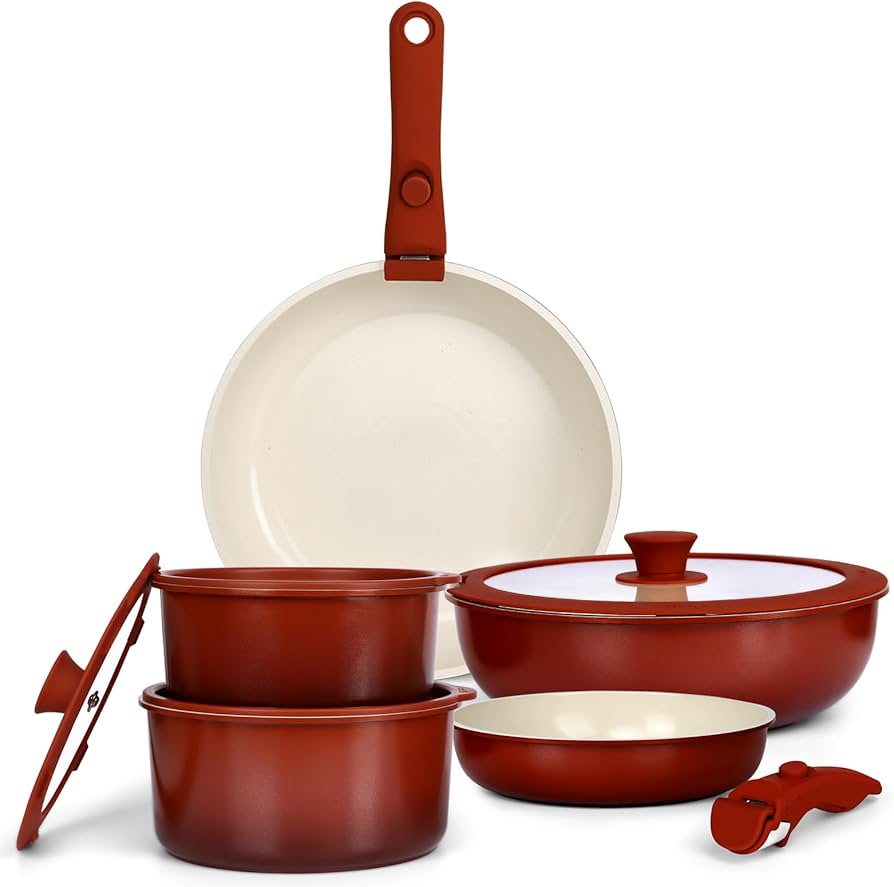 Amazon.co.jp: GiPP セラミック 鍋 フライパンセット 11点 IH・ガス火