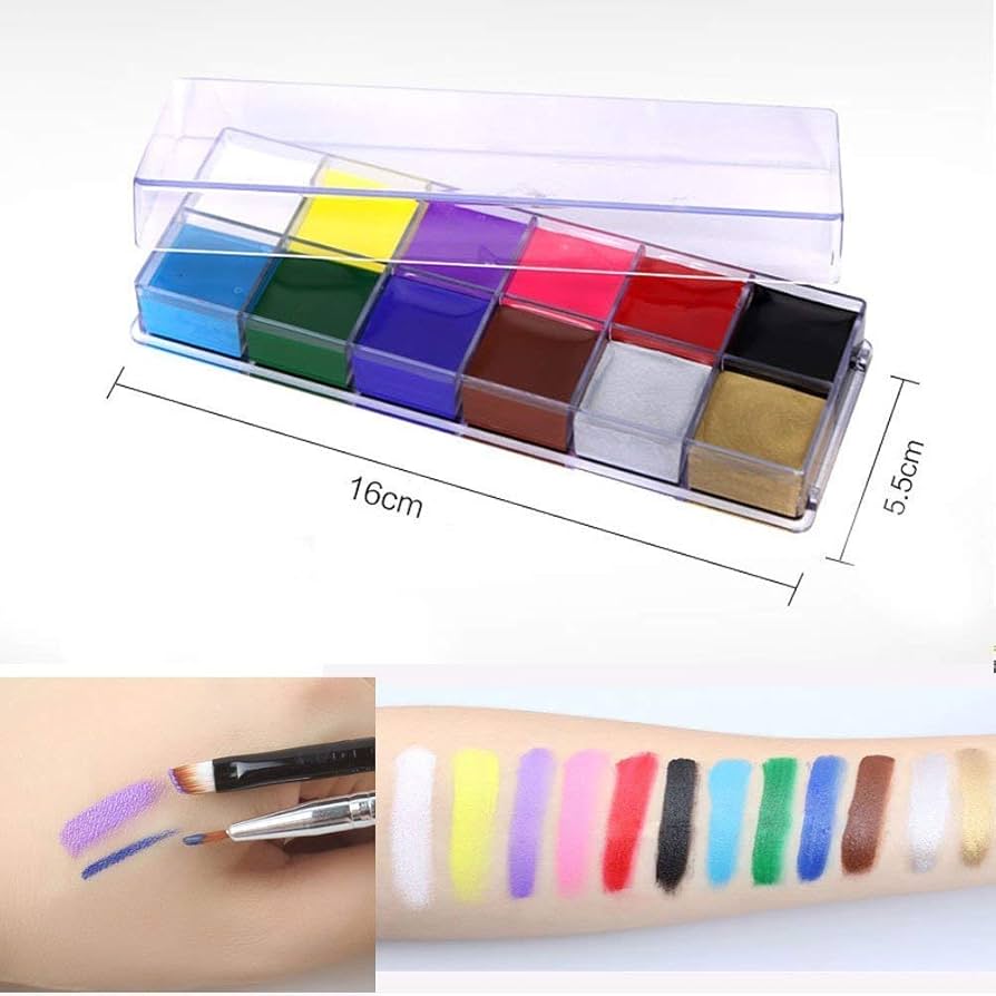 Amazon.co.jp: [ON THE SEA] フェイスペイント ボディペイント 筆2本