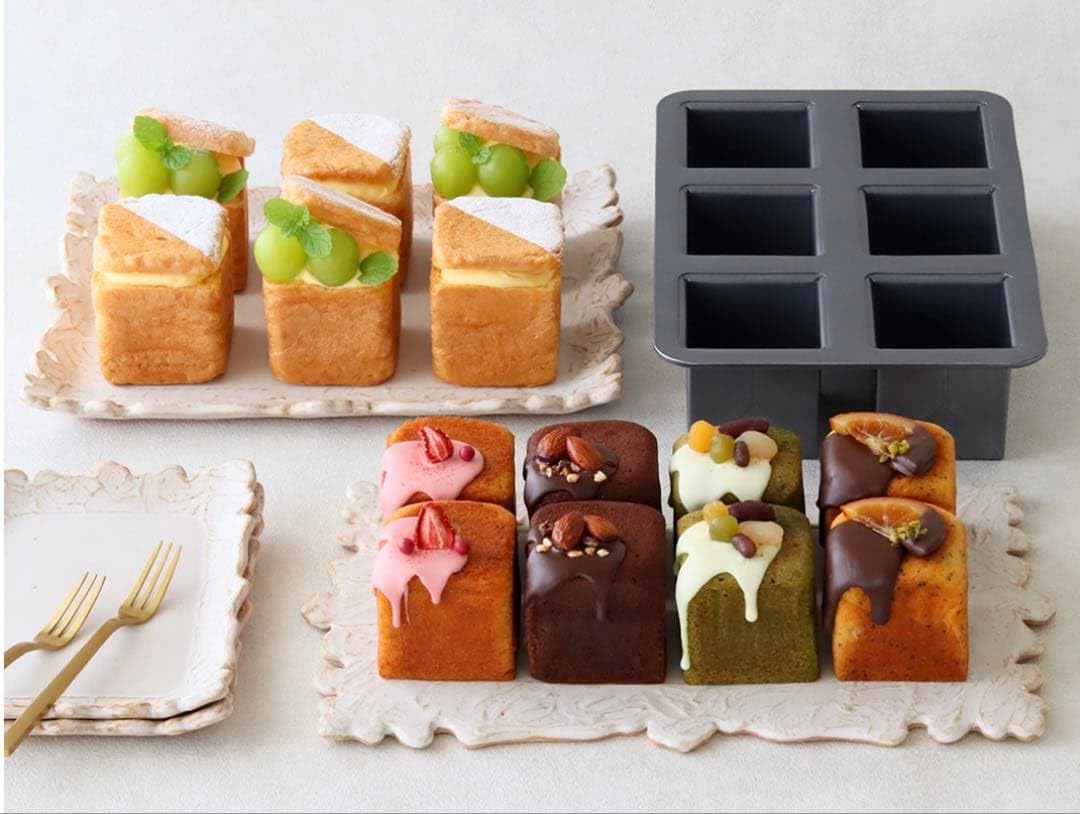Amazon | キューブ型 蓋付き 60mm角 (6個取) ミニ食パン型 | ノー
