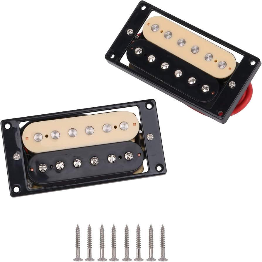 Amazon.co.jp: Yibuy 1 Set of 2 ブラック+クリーム ハムバッカー