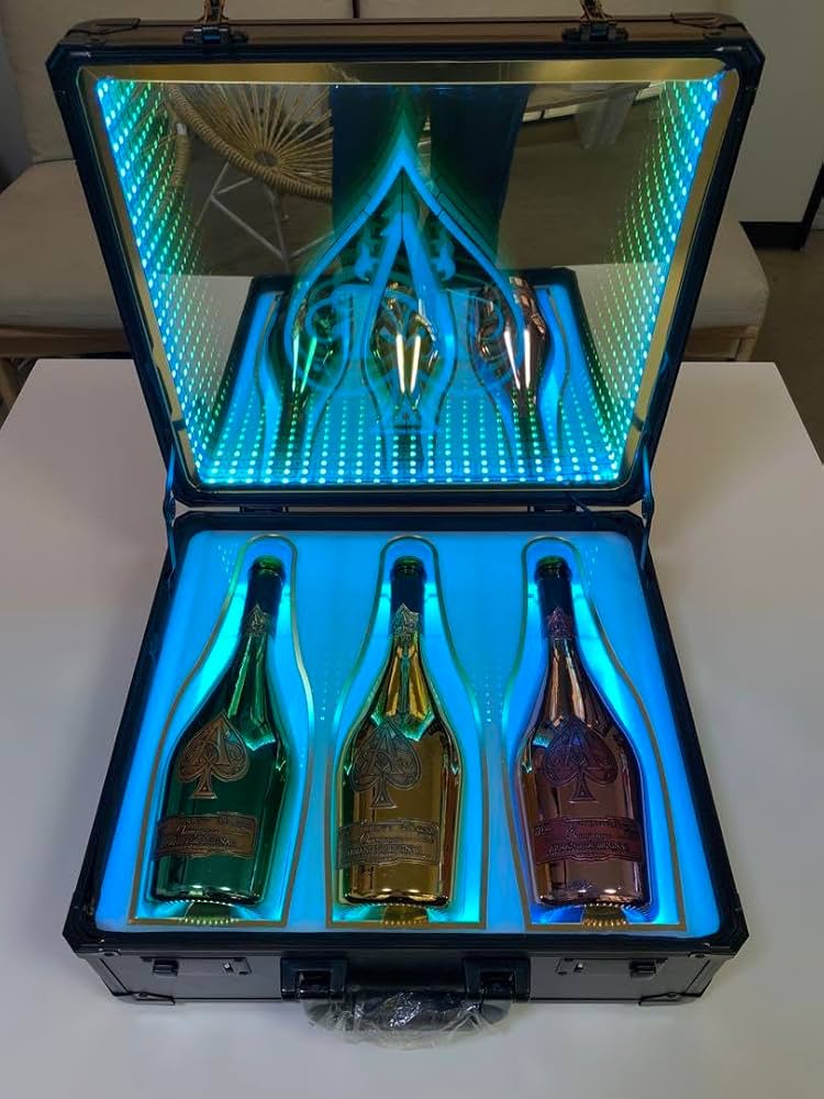 Amazon.co.jp: アルマンドアタッシュケース シャンパン LED 3本収納