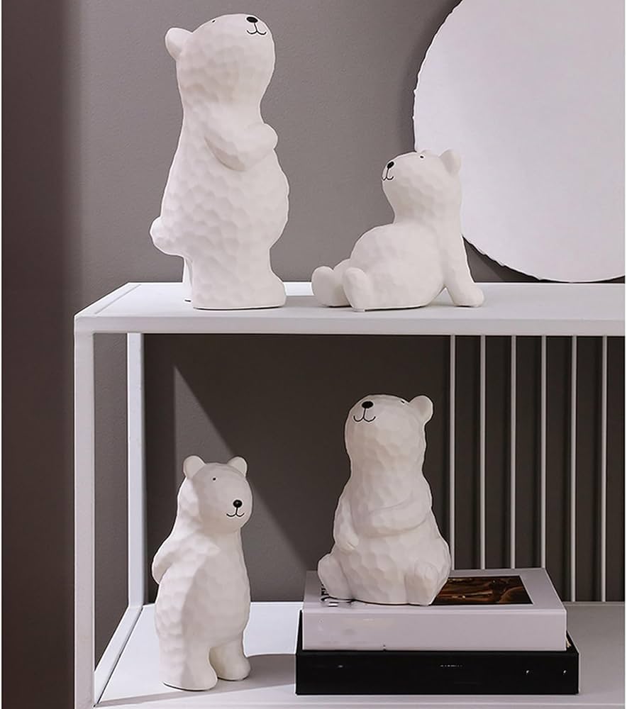 Amazon.co.jp: 抽象的 白熊の置物 シロクマ タイプ オーナメント