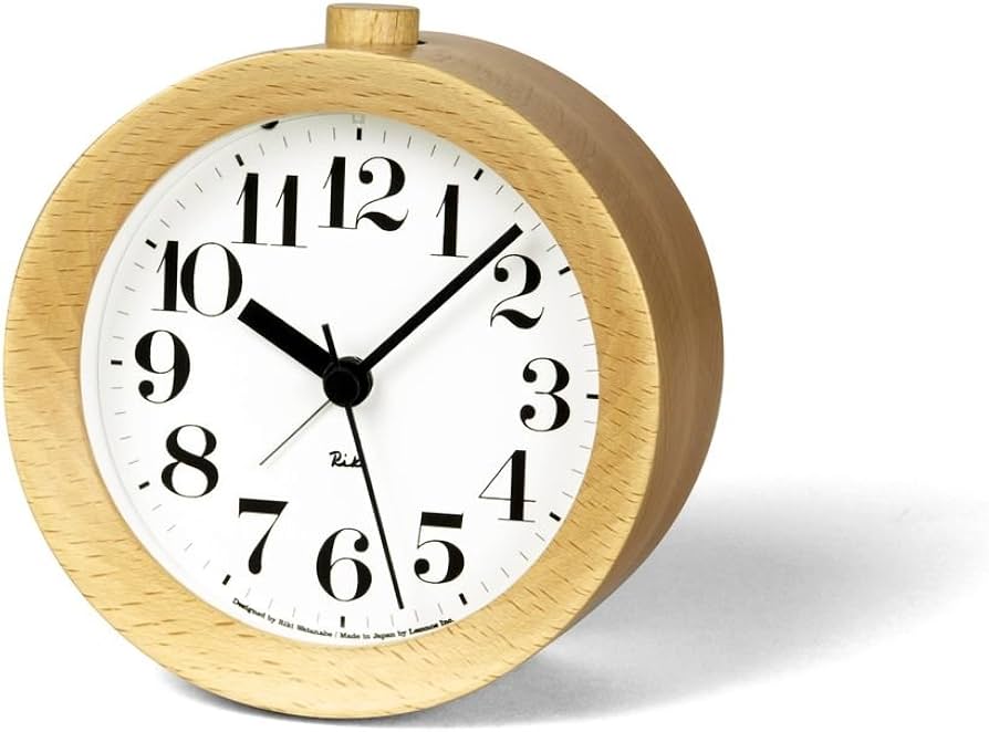 Amazon.co.jp: レムノス アラーム時計 アナログ リキアラーム 天然色木