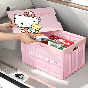 Amazon.co.jp: ハローキティ 車用収納ボックス 折畳み式 トランク