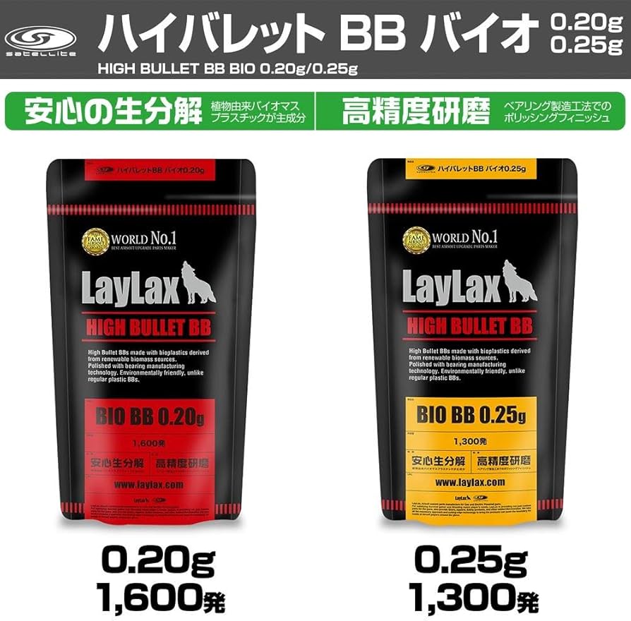 Amazon | LayLax (ライラクス) SATELLITE ハイバレットBBバイオ 0.25g