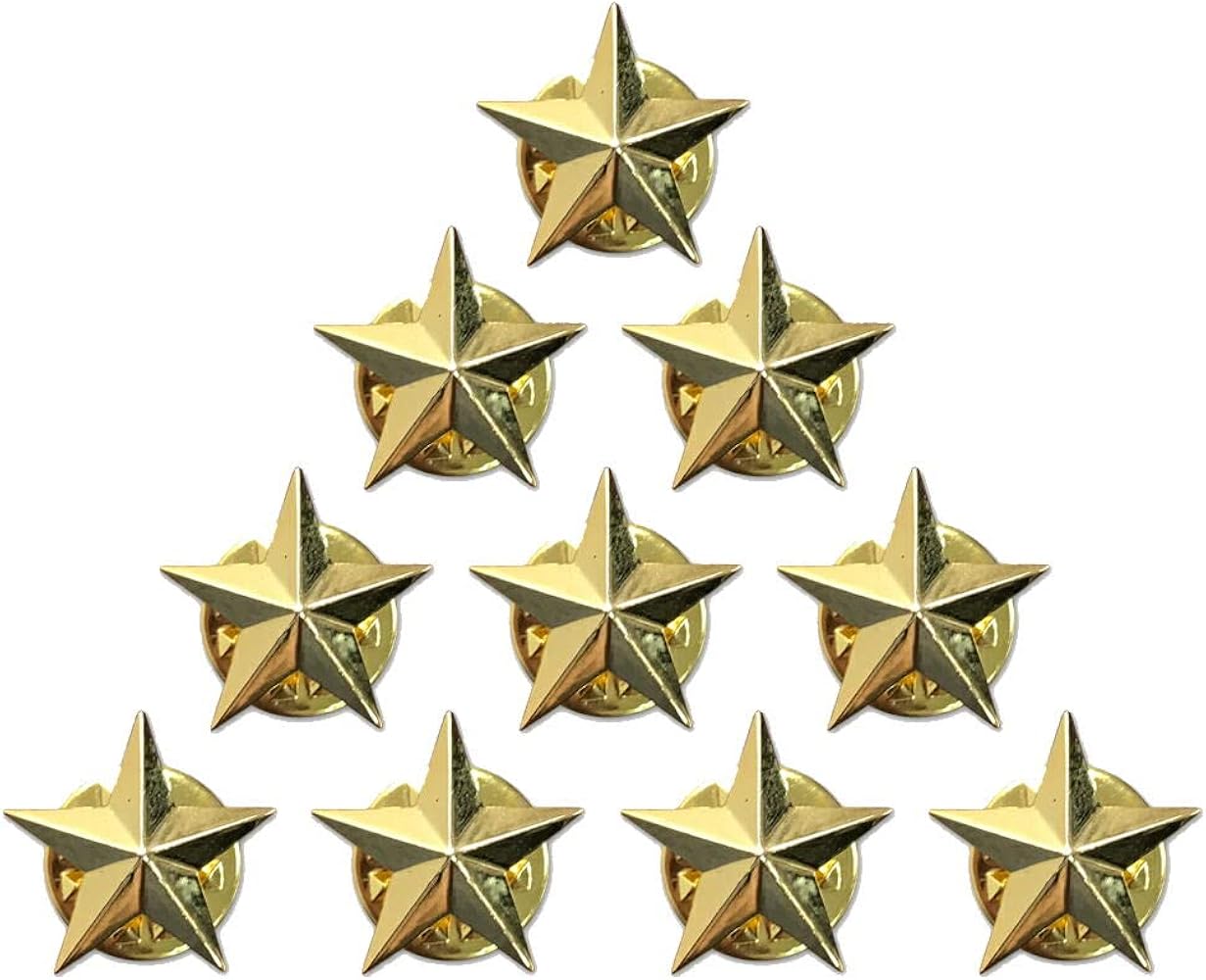 Amazon | 【ウニサザエ】スターピンバッジ 10個セット 星型 スター