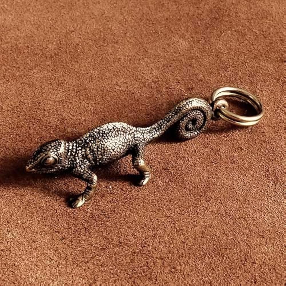 Amazon.co.jp: [BRASS STORE] 真鍮 キーホルダー（カメレオン）爬虫類