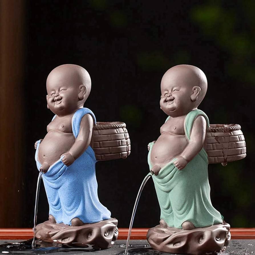 Amazon｜パープルクレイおしっこ男の子ティーペット笑う仏