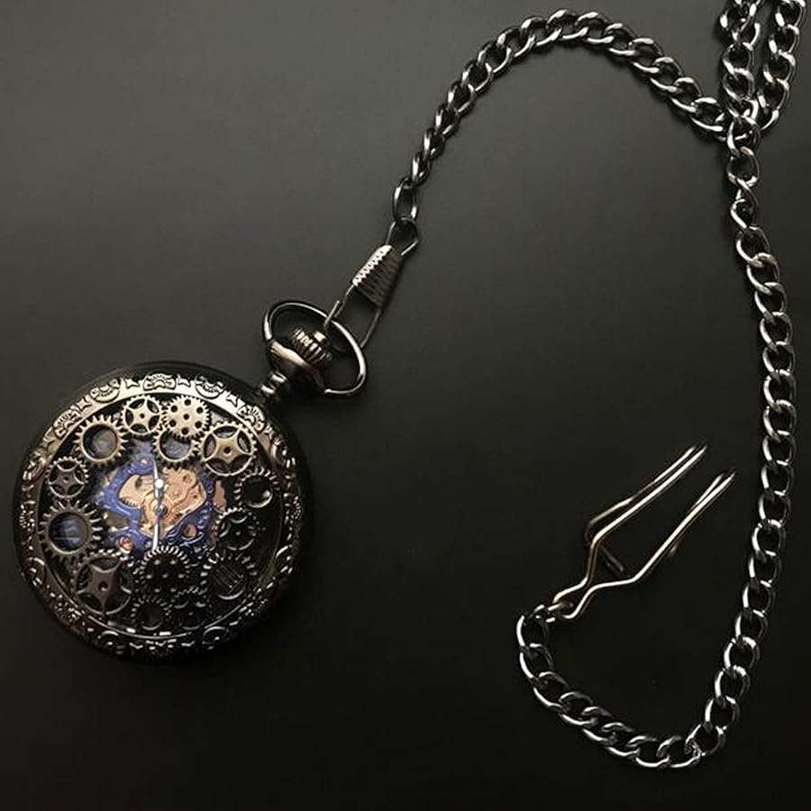 Amazon | 懐中時計 メンズ 機械式ローマ数字 文字盤 ニーアオートマタ