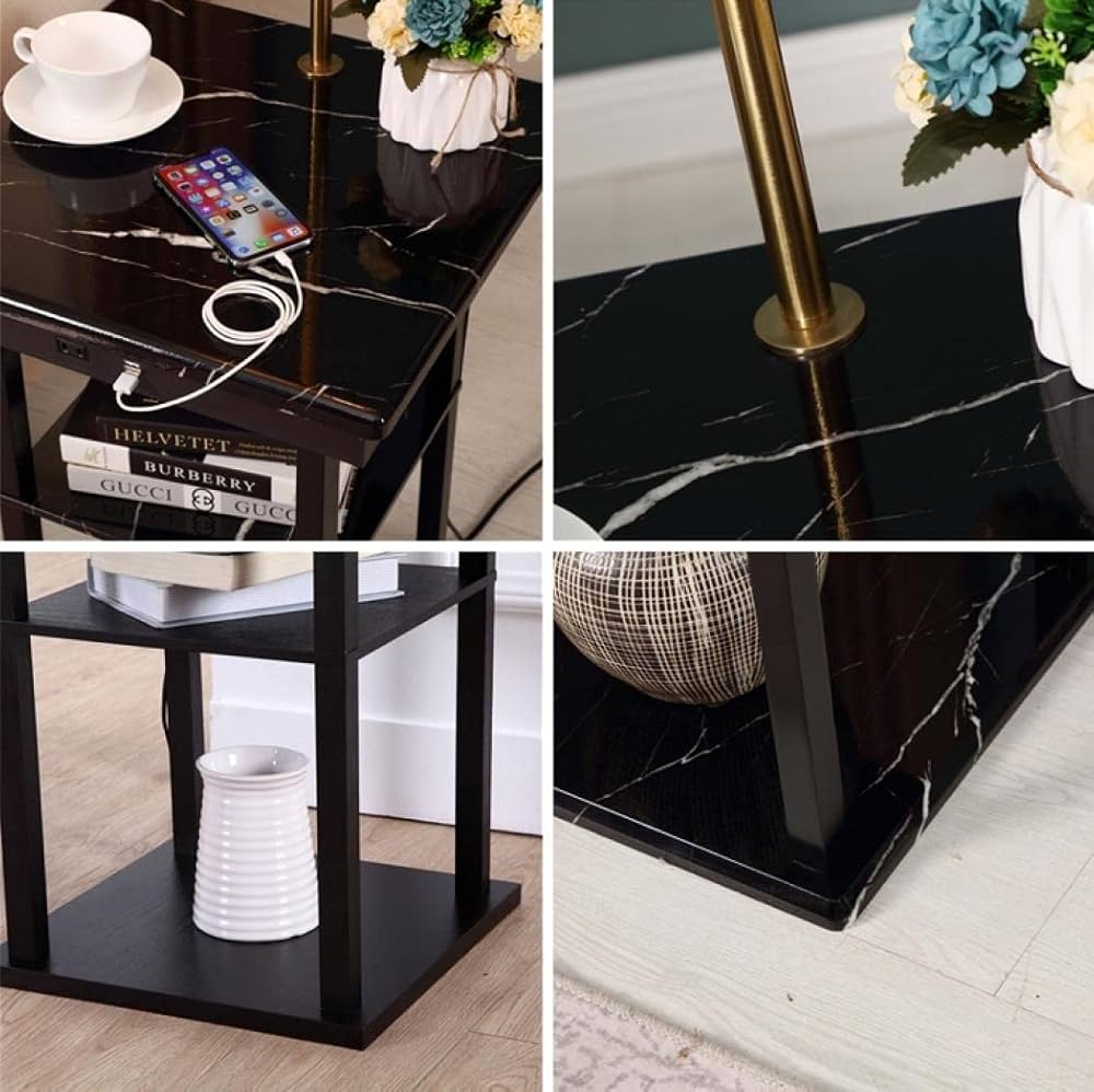 Amazon.co.jp: フロアスタンド 棚付き 2段 フロアランプ フロアライト