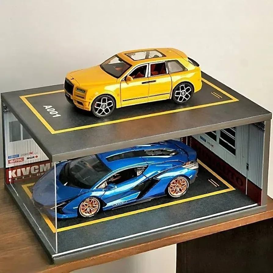 Amazon.co.jp: Raineed 1/18 ミニカー収納 ミニカー展示ケース 2台分