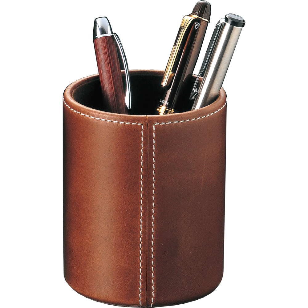 Amazon.co.jp: 本革 ペン立て (丸)【SL-103】ブラウン [えいむ ペン