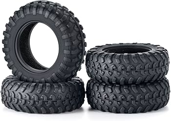 Amazon | TRZX 4個 ラバーRCタイヤ 42mm 1/18スケール用 京商ジムニー