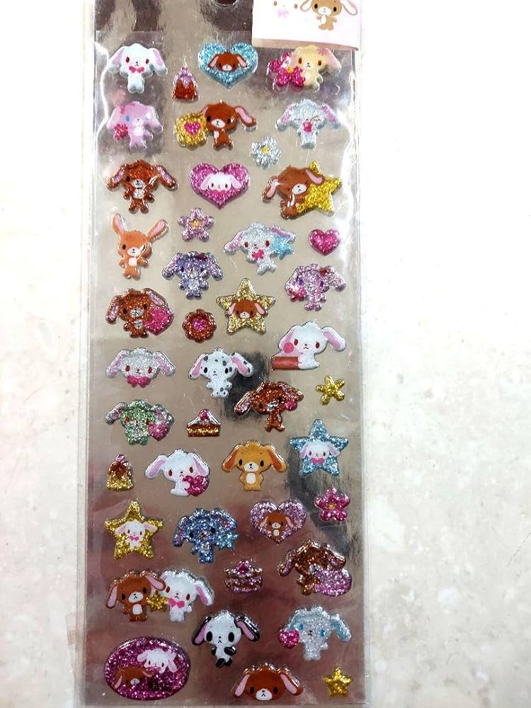 Amazon.co.jp: 平成レトロシール シュガーバニーズ グリッターシール