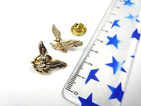 Amazon | [F NODE] 鷹 鷲 ピンバッジ ゴールド 2個セット ピンズ 2.2