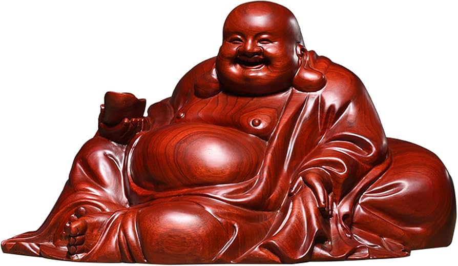 Amazon.co.jp: 仏像 木彫り 七福神 布袋 様 布袋さんの置物 木像 木製