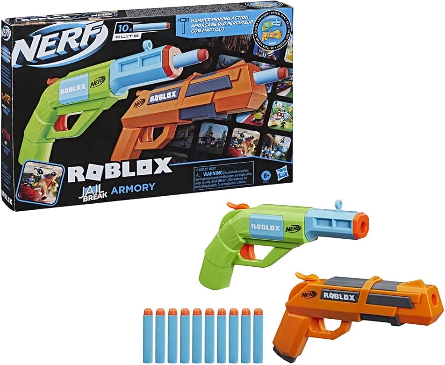 Amazon.com: Nerf Roblox Jailbreak: Armory, Includes 2 Hammer