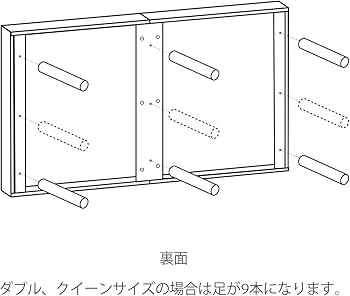 Amazon｜テンピュール(Tempur) 木製ベッド ブラウン クイーン 約W160