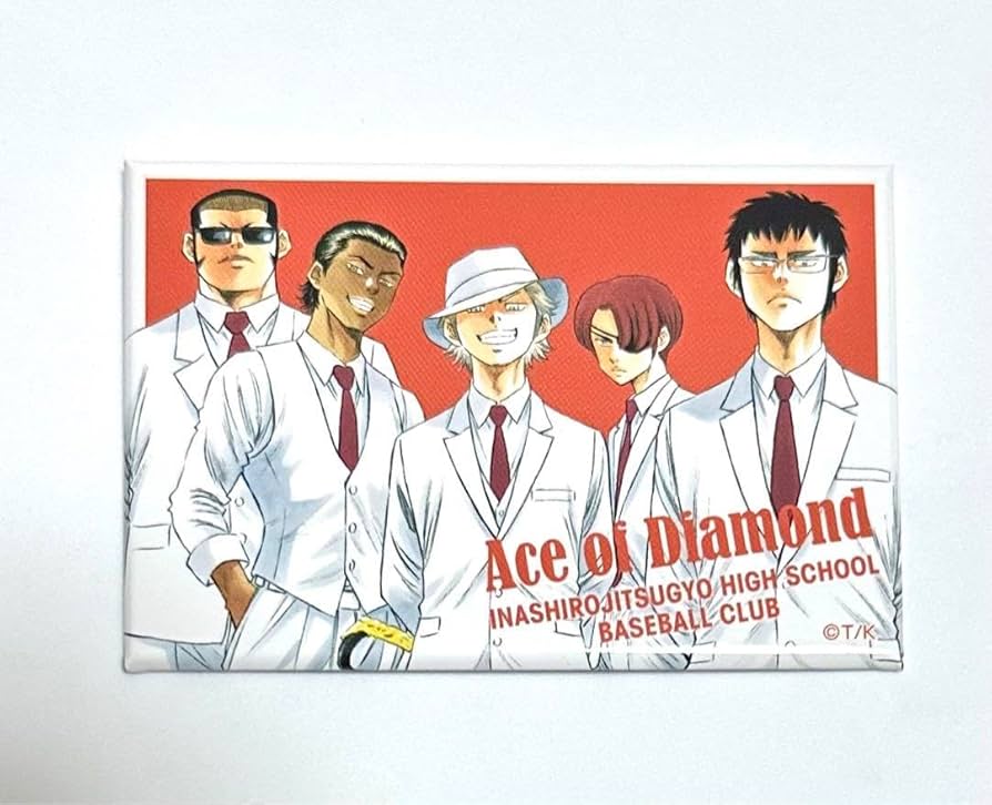 Amazon.co.jp: ダイヤのA スクエア缶バッジ 稲城実業 マフィアver FC