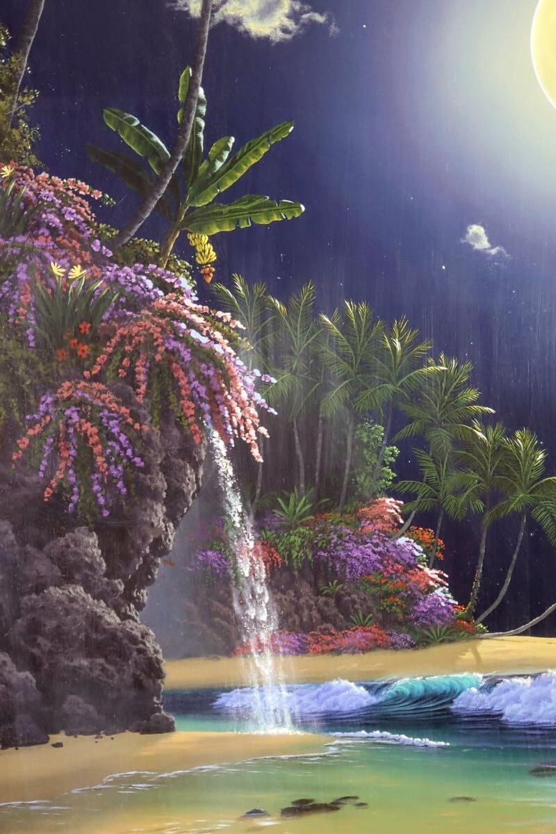 ジョン アルホーグ JOHN.AL.HOGUE、作品名.MOONLIT(AG).250/75版画、額