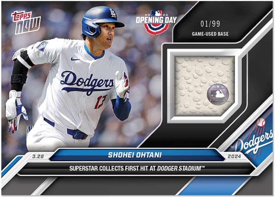 Amazon.co.jp: 2024 Topps Now 大谷翔平開幕戦 レリックベースカード