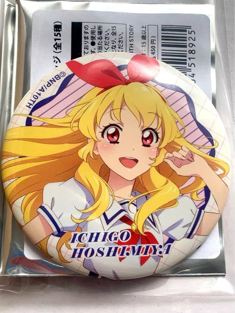 アイカツ オールアイカツミュージアム 星宮いちご ハート缶バッジ