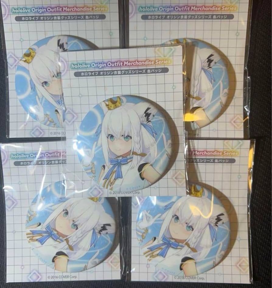 Amazon.co.jp: ホロ ライブ オリジン衣装 缶バッジ 白上フブキ : おもちゃ