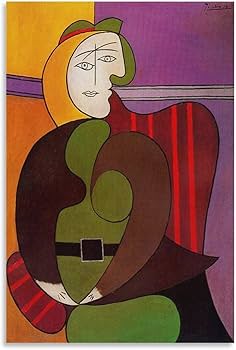Amazon.co.jp: Pablo Picassoパブロ・ピカソ画家の作品（赤い肘掛け