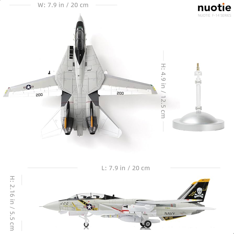 Amazon | NUOTIE 1/100 F-14 トムキャット 金属戦闘機モデル完成品