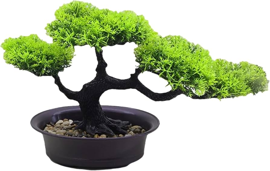 Amazon｜Hyack ミニ盆栽 松 ドライ盆栽 卓上 枯れない フェイク