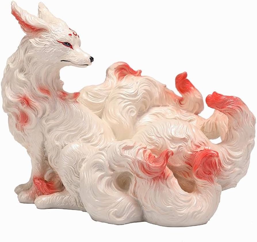 Amazon.co.jp: Fmtop-JP 九尾の狐 置物 玉藻前 九尾の狐姫様 風水