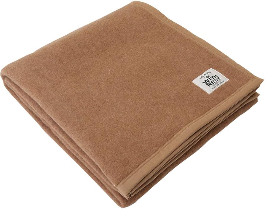Amazon｜昭和西川 日本製 キャメル毛布 (毛羽部分) シングル 約1.3kg
