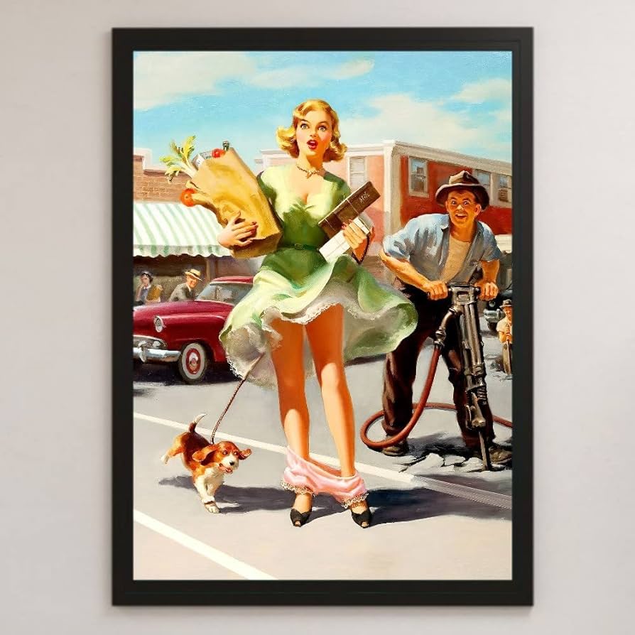 Amazon | ピンナップガール ビンテージイラスト 光沢 ポスター A3 ⑥