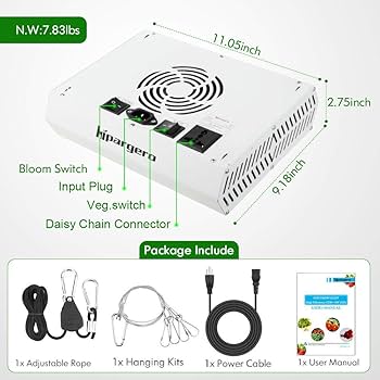 Amazon.co.jp: Hipargero HG800 LED植物育成ライト フルスペクトル(UV