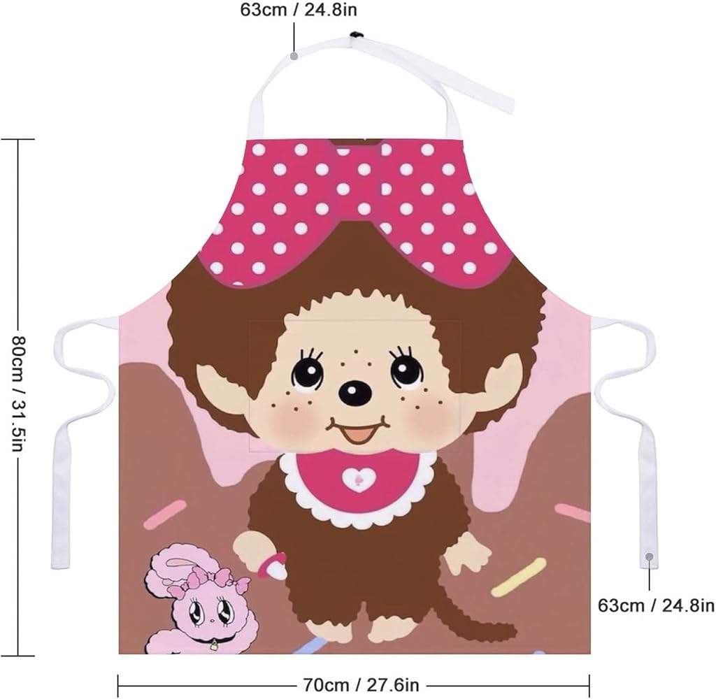 Amazon.co.jp: [Blosun] モンチッチ エプロン おしゃれ 防水 保育士