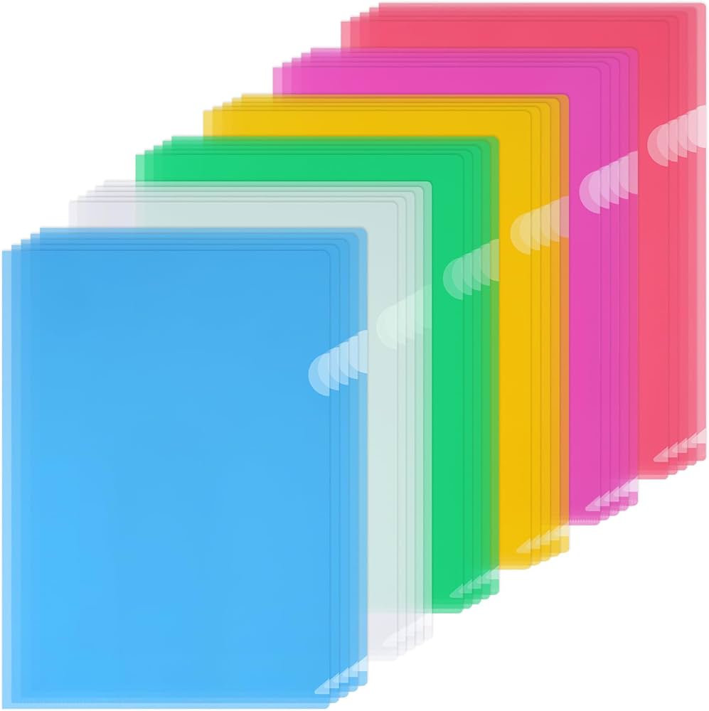 Amazon | ZCZN ファイルホルダー A4 ファイル収納 半透明カラー付き 6