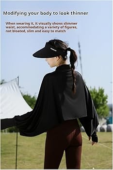 JDYaoYing Women's Cooling Shawl Arm Sleeves with Finger Hole Sun