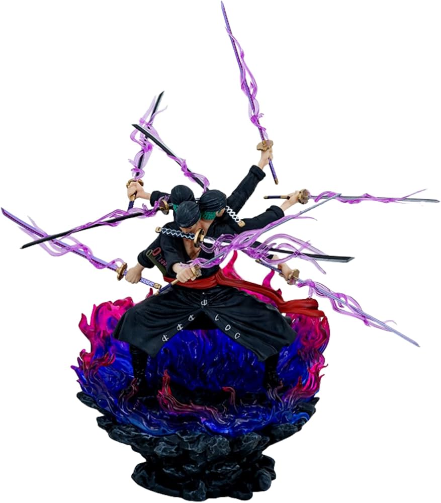 Amazon.com: Qekazciet Toy Figure Roronoa Zoro Three Heads and Six