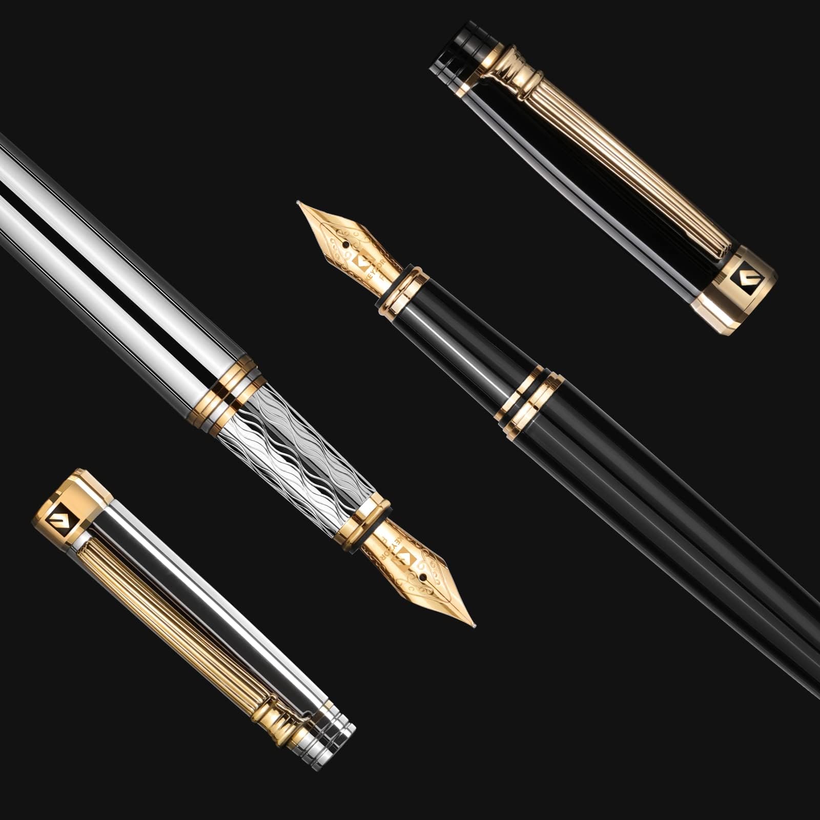 Amazon | Keyzor プレミアム万年筆 - 高級 プレゼント なブラック