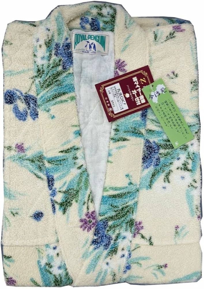 Amazon｜タオル夜着 B色 ガーゼ裏付き 日本製 かいまき 丹前