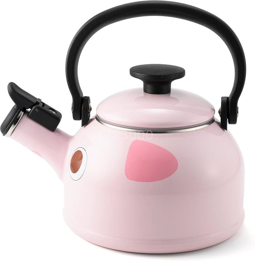 Amazon｜富士 ホーロー ケトル やかん 1.6L 笛吹 ぶた ピンク かわいい