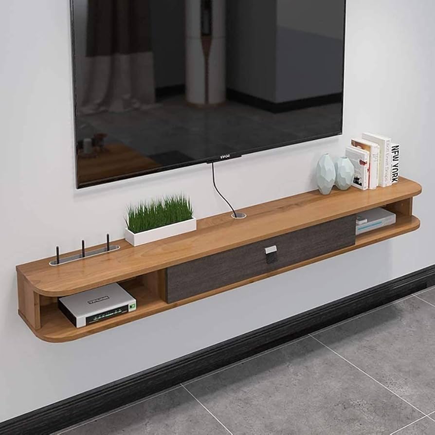 Amazon｜Liszh- ローボードテレビ台褐色120cmウォールシェルフ