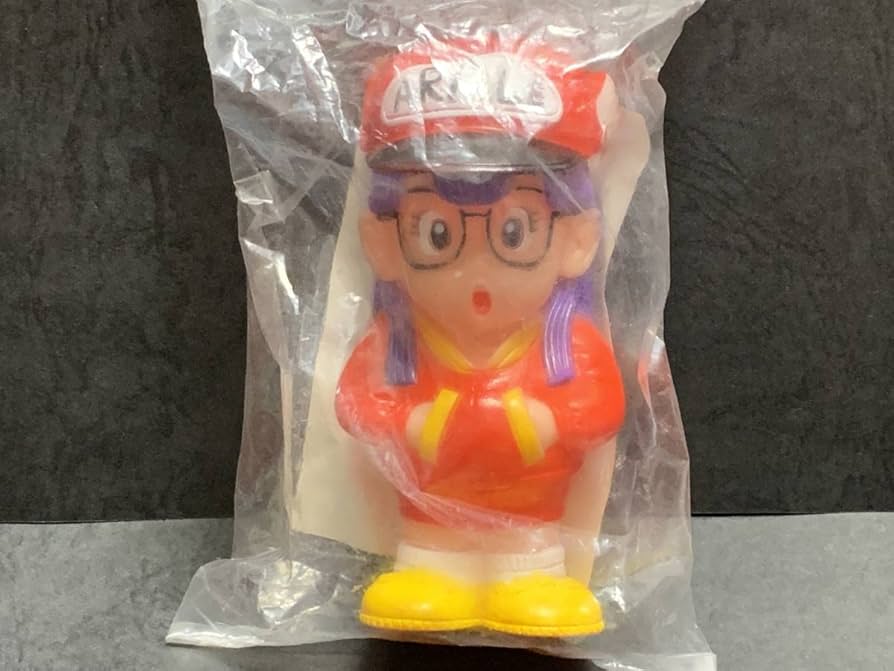 当時 アラレちゃん 貯金箱 ＆ ガッちゃん ソフビ 2体セット ポピー